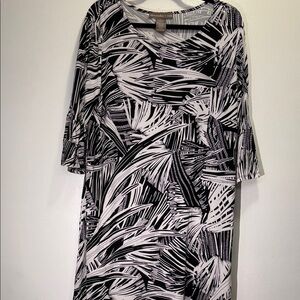 Alexandra and Oak Black and White Patterned Women's Dress
